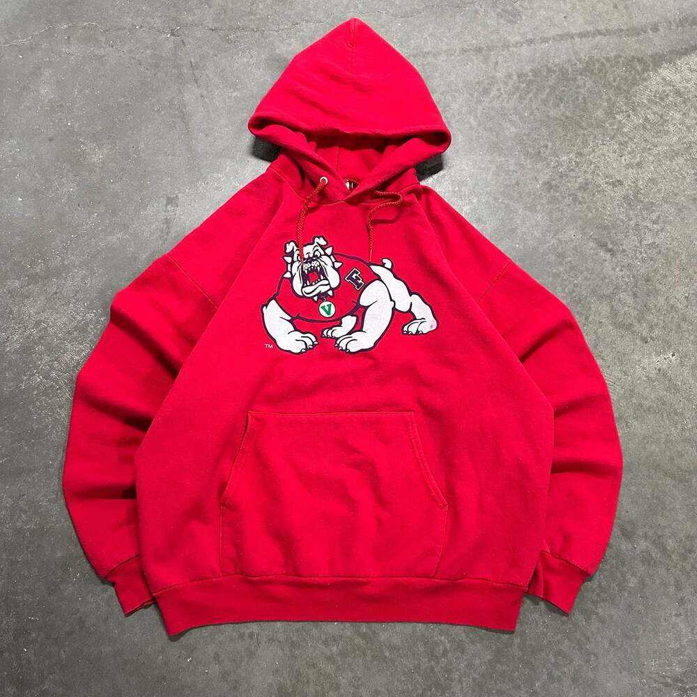 Hanes ComfortBlend PrintPro Fresno State Bulldogs Red Graphic Hoodie Adult XL